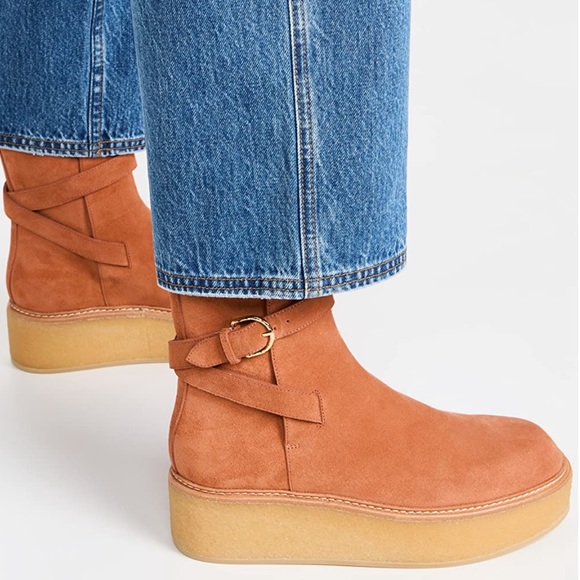 NWT! Ulla Johnson Lennox Ankle Buckle Boot Sz 38 - Picture 2 of 6